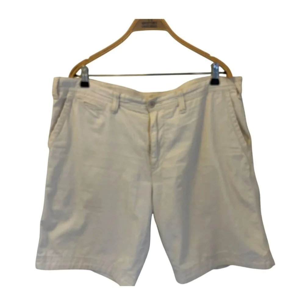 Polo Ralph Lauren Shorts Off-White Cotton Chino Khaki Size 38